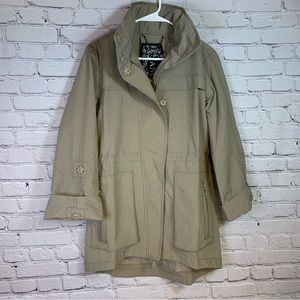 NWT The ANORAK Crinkle Khaki Nylon Winter Jacket Size XS